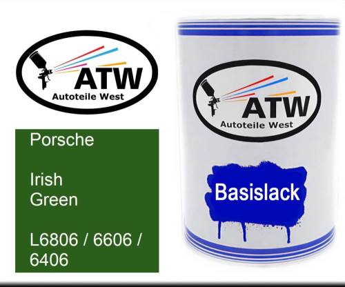 Porsche, Irish Green, L6806 / 6606 / 6406: 500ml Lackdose, von ATW Autoteile West.